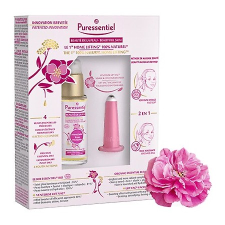 Coffret lifting maison PURESSENTIEL Bio 30ml + ventouse