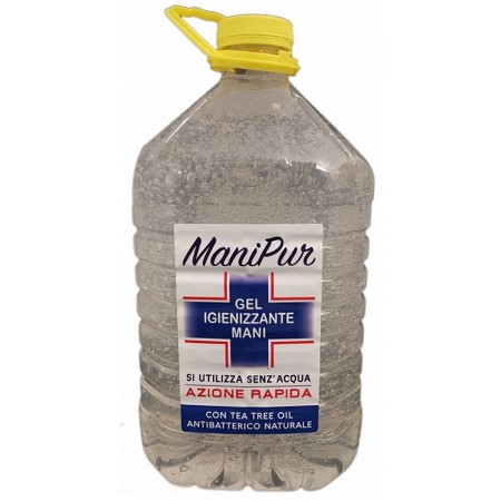 Gel dezinfectant pentru mâini pe bază de alcool Manipur + ulei de arbore de ceai - 5 litri