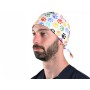 Patterned cap - footprints - l