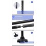 Anteamed Foldable Walking Stick with LED Light & Height Adjustable