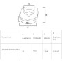 Bijpassende toiletverhoger 14 cm met vergrendelingen en afneembaar deksel
