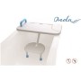 Sedile per vasca da bagno con schienale mobile