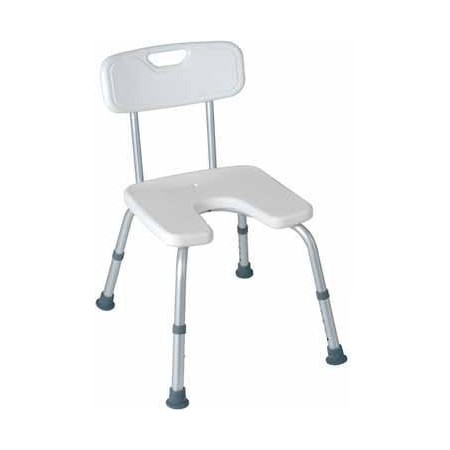 Sedile per bagno ad U Mopedia con schienale