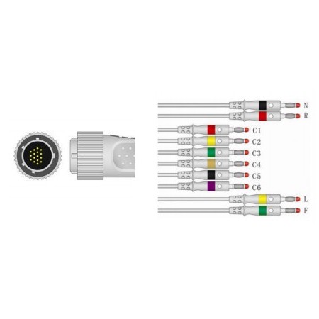 Cablu pacient compatibil Cardioline pentru ECG static