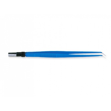 Kleszczyki bipolarne zakrzywione 18 cm - końcówki 0,3 mm