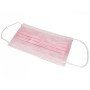 Gisafe 98% 3-ply filtering surgical mask type iir with elastic bands - adults - pink - box - pack 50 pcs.