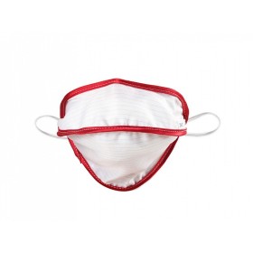 Masque réutilisable à 99,8% Mycroclean kid bfe - blanc/rouge