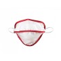 Mycroclean kid bfe 99.8% reusable face mask - white/red