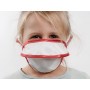 Mycroclean Kid BFE 99.8% Maseczka Wielokrotnego Użytku - Biały/Czerwony