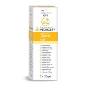 Medihoney Apósito para Heridas Gel Antibacterial - 5 tubos de 20 gr