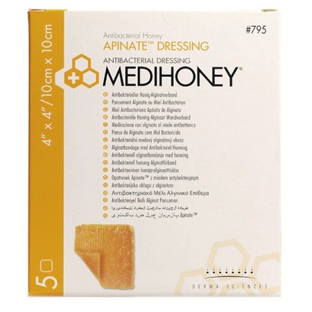 Apósito Antibacteriano Apinate Medihoney 10 x 10 cm - 5 apósitos