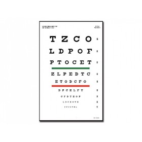  TAVOLA SNELLEN - 3 m - 23x35,5 cm