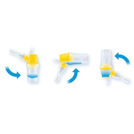 Ampolla per aerosol RF6 basic gialla sistema antirovesciamento farmaco