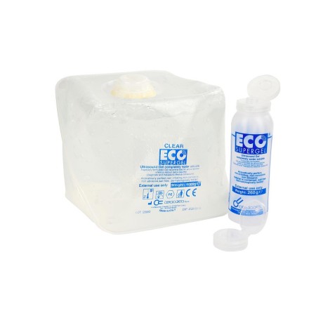 Eco Supergel čirý transparentní gel pro ultrazvuk a pulzní světlo v sáčku o objemu 5 l.