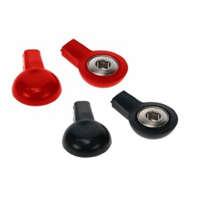 Globus - Pachet de 4 adaptoare de 2 mm (pentru electrozi cu clip) / ambalaj blister 2 roșii 2 negre