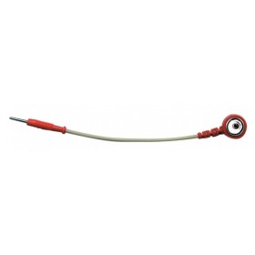 ADAPTOR ROȘU GĂURIT - ȘTECHĂ / FIR / CLEME MASCULINE DE 2 mm