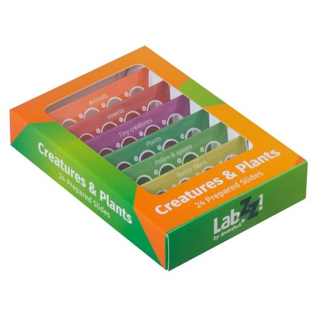 Set de lame pregătite Levenhuk LabZZ CP24 Plante și animale