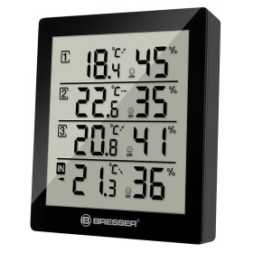 Bresser Temeo Hygro Quadro Termometro e igrometro, nero