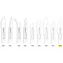 Lame gima inox n. 10 sterili - conf. 100 pz.