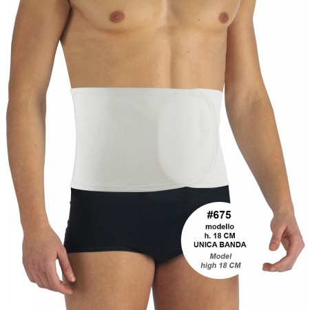 18 cm vysoký unisex pooperační břišní závěs Wellness 675 
