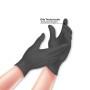 Guantes desechables de nitrilo negro sin polvo BIOSOFT PF black FOOD - 100 uds.