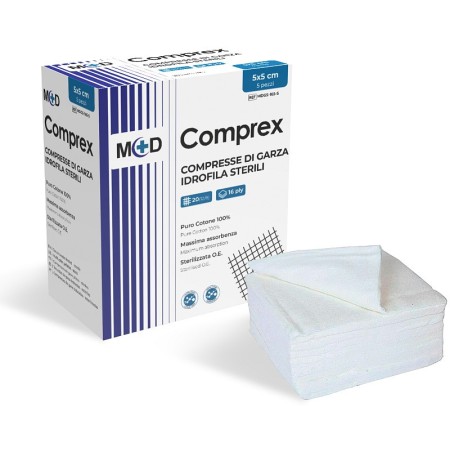 Compresse di garza non sterili di puro cotone idrofilo piegati - 100 garze