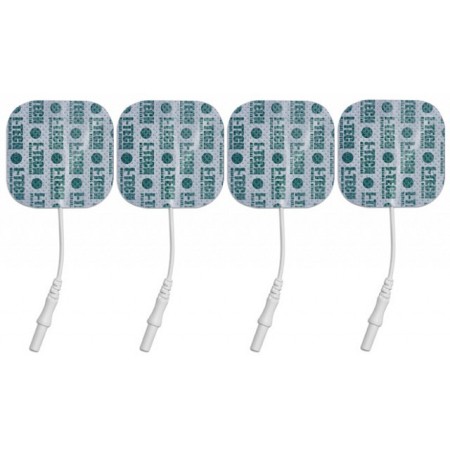 Voorgegeleerde elektroden voor elektrostimulatie 48x48 met kabel - 4 stuks.