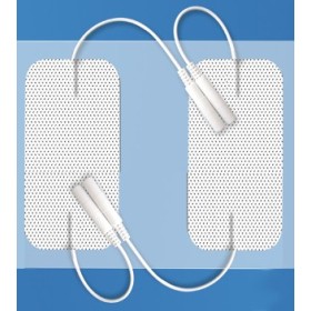 Vorgelierte Elektroden für die Elektrostimulation 50x100 mit DOPPELTEM EINGANGSDRAHT - 2 Stk.