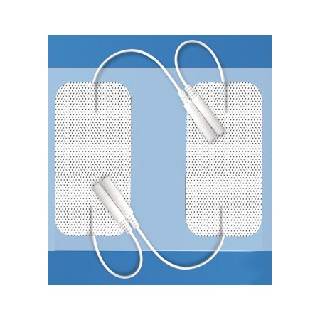 Elettrodi pregellati per elettrostimolazione 50x100 a FILO DOPPIO INGRESSO - 2 pz.