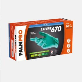 EMNG grüne puderfreie Nitrilhandschuhe - PALMPRO EXPERT 670 - 100 Stk.