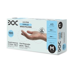 Jednorázové vinylové rukavice DOC U.VI EXTRA POWDER FREE - 100 ks.