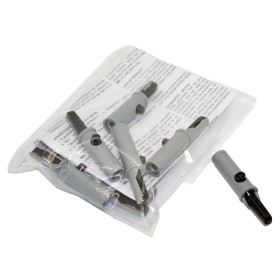 Kit di 10 adattatori ECG, da femmina 4 mm a coccodrillo, colore nero - 10 pz.
