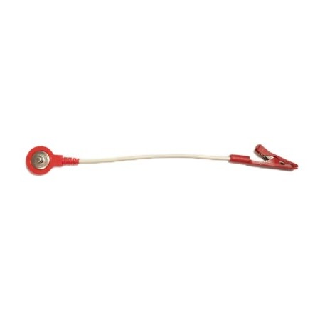 Adattatore, da clip maschio a coccodrillo, rosso - 1 pz.