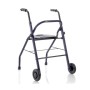 Sammenklappelig Rollator I Malet Stål - 2 Hjul - Med Sæde Og Kurv - Zeus