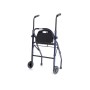 Fällbar rollator i lackerat stål - 2 hjul - med säte och korg - Zeus