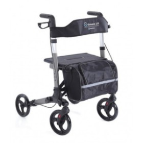 Rollator pliabil din aluminiu vopsit gri - Ocean 2.0