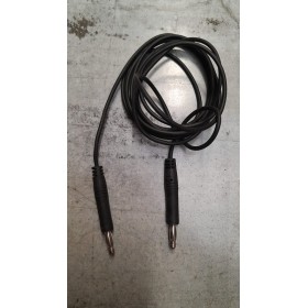 CAVETTO CON SPINOTTI MASCHIO/MASCHIO NERO - 4MM PER ELETTROTERAPIE PROFESSIONALI