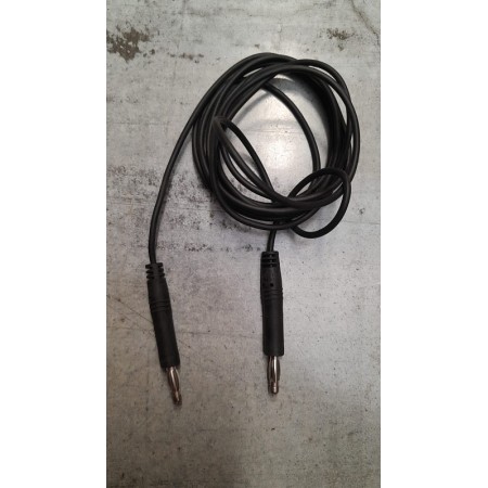 CÂBLE AVEC FICHES MÂLES NOIRES - 4MM POUR ÉLECTROTHÉRAPIE PROFESSIONNELLE