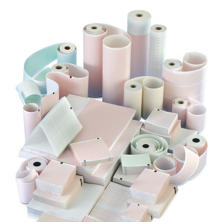 EKG-Thermopapier 210x280 mm x 100 - orangefarbene Gitterpackung - 1 Packung