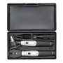 Set mini 3000 LED - Oftalmoscopio + Otoscopio (F.O.) + 2 Manici a batterie