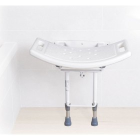 Scaun pentru duș de perete cu picioare de sprijin pentru podea