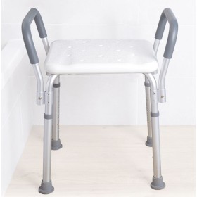 Asiento de ducha sin respaldo y reposabrazos