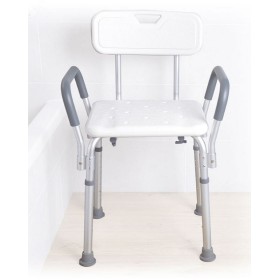 Shower seat with backrest and armrests