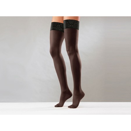 Calza autoreggente - xl - forte compressione - nera - 1 paio