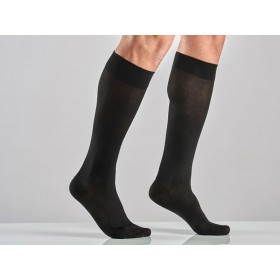 Gambaletto cotone unisex - l - forte compressione - nero - 1 paio